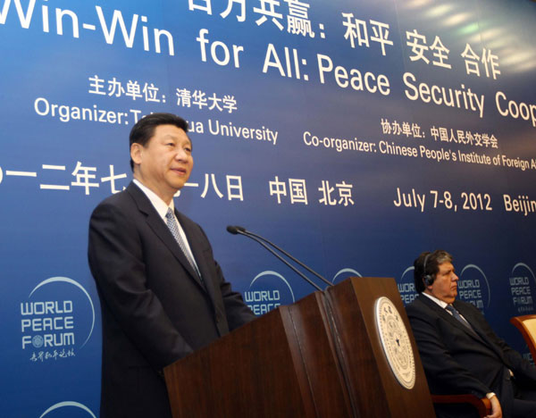 Xi addresses World Peace Forum