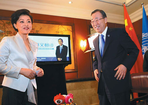 UN chief talks to Chinese youth online