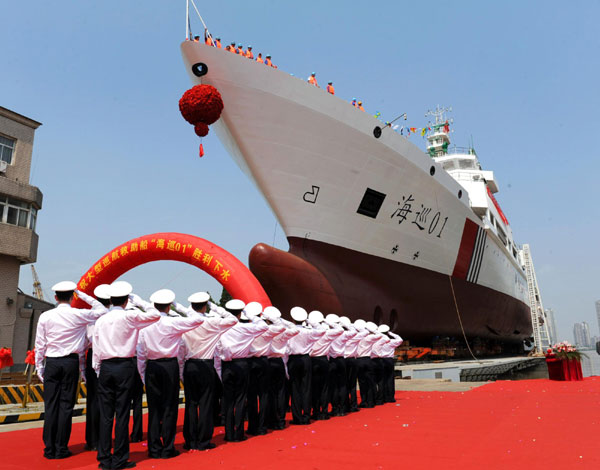 China launches its largest patrol vessel