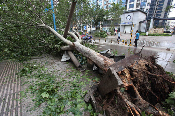 Dual typhoons lash coastal regions in E China