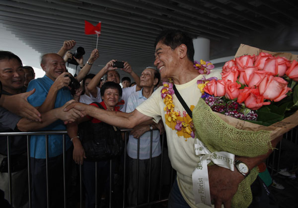Diaoyu activists return as heroes