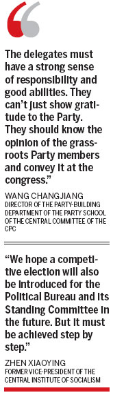 Party congress to reflect a sense of greater choice