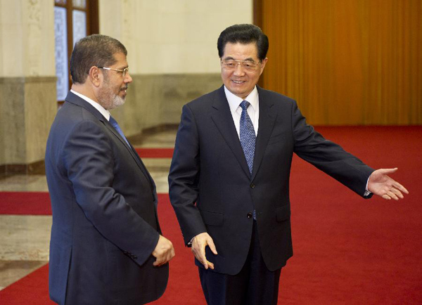 Chinese, Egyptian presidents hold talks on ties