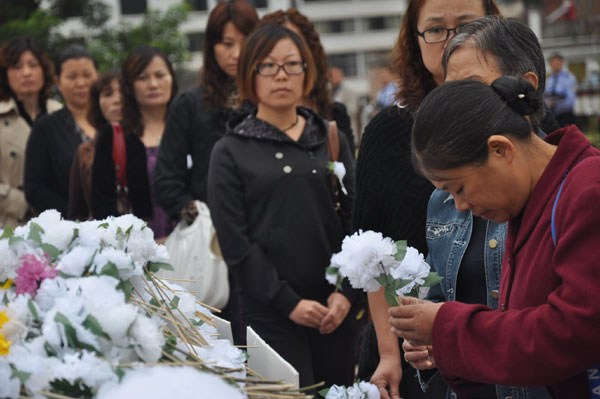 SW China county mourns quake victims