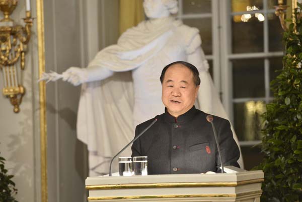 Mo Yan gives Nobel Prize speech