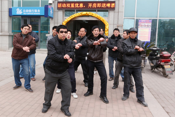 Workers hold protest 'Gangham Style'