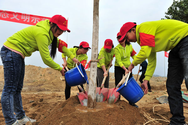 Planting trees across China