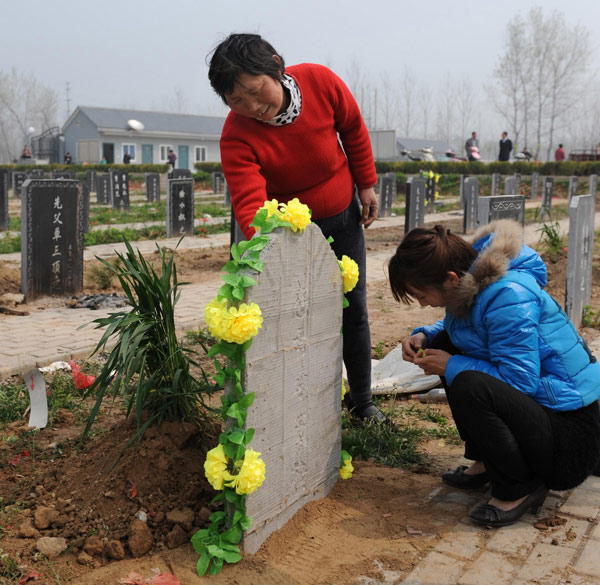 Grave problem for burials in rural China