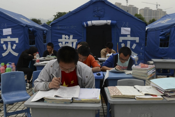 Students ordered to study amid quake