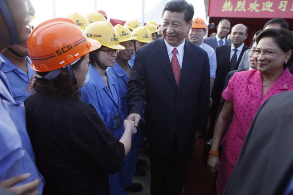 President Xi visits Chinese workers in Couva