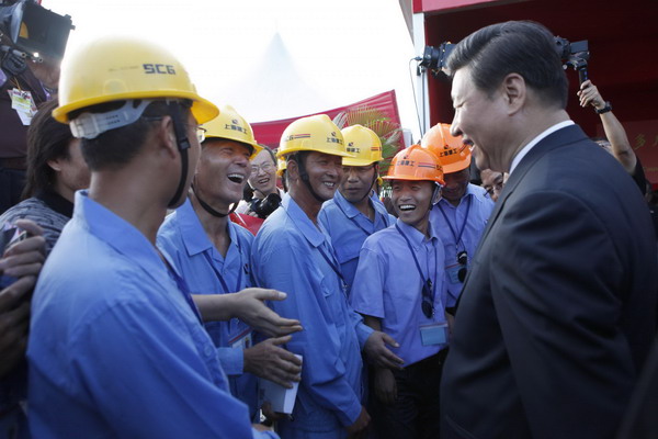 President Xi visits Chinese workers in Couva