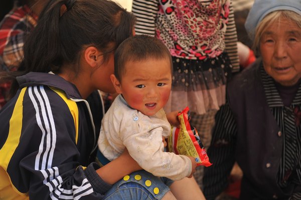 Villagers' looks after earthquake in NW China