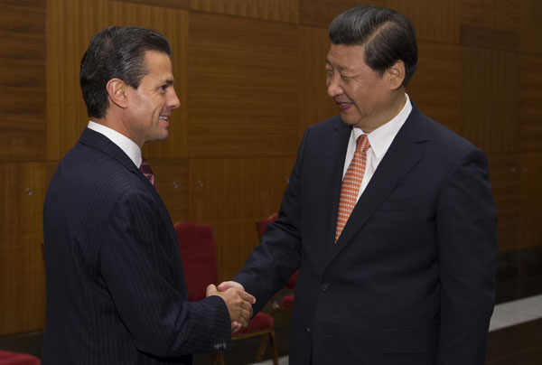 Xi, Mexican president meet for third time