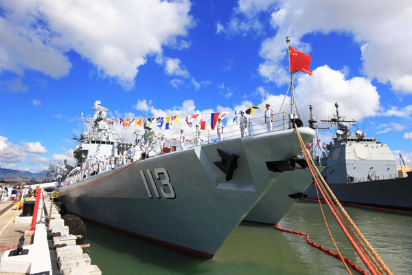 Chinese naval fleet vists Pearl Harbor