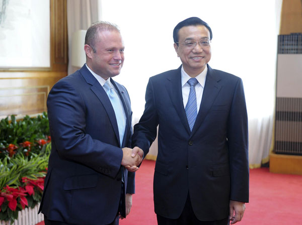 Chinese Premier meets prime minister of Malta