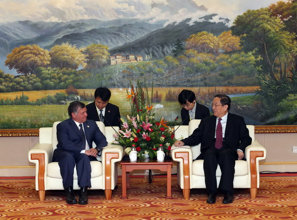 China's top political advisor meets King of Jordan