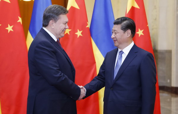 Ukrainian leader supports 'Silk Road' zone