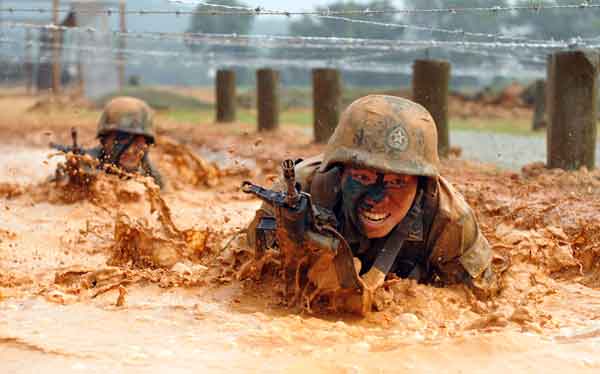 Tough army training turns boys into men