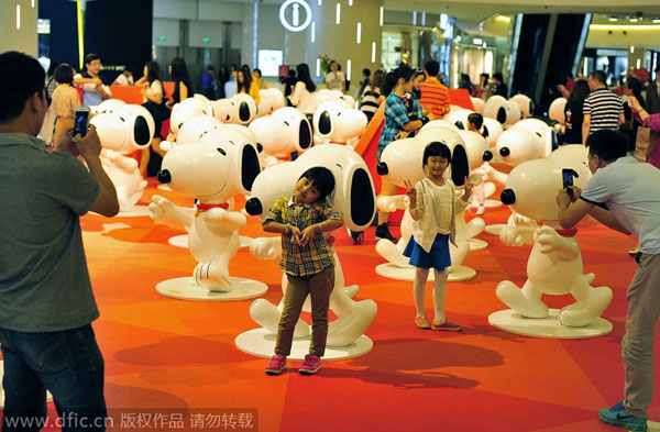 Exhibition in Shanghai celebrating Snoopy's birthday