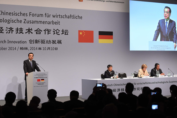 Li pins high hopes on China-Germany cooperation