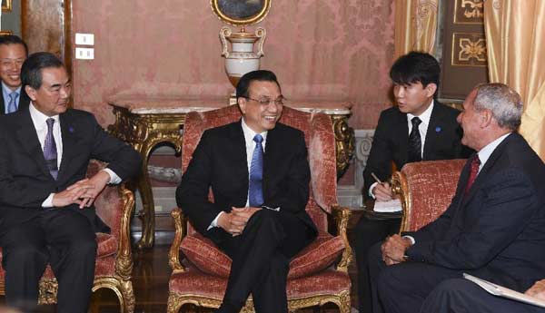 Premier Li pledges stronger parliamentary exchanges with Italy