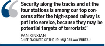 New Xinjiang railway security tight
