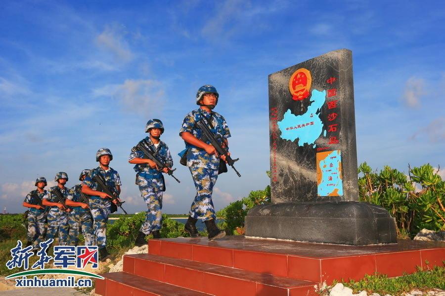 PLA soldiers on Xisha Islands