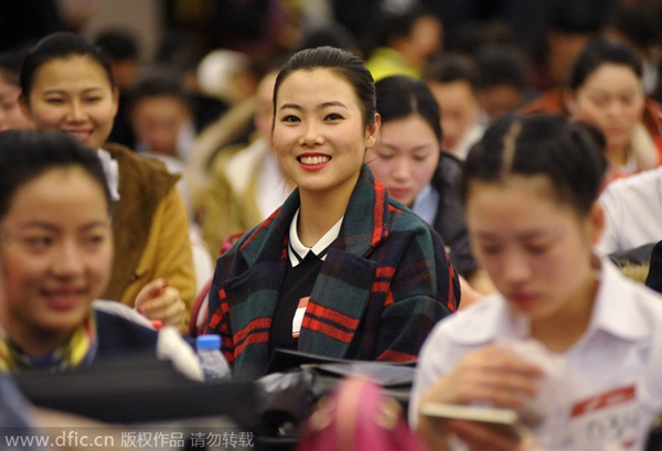 Parade of beauty at job fair