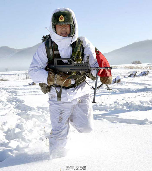 Drill in snowfield tests the combat level of PLA