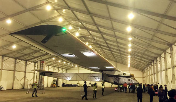 First round-world solar flight stops in China