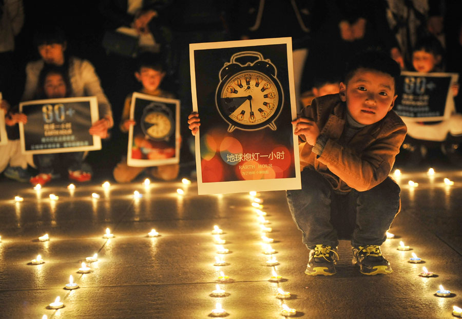 Students show support for Earth Hour