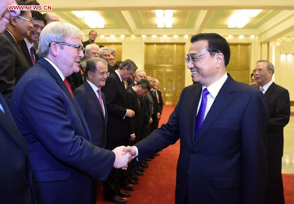 Premier leaves Beijing for China-EU leaders' meeting, France visit