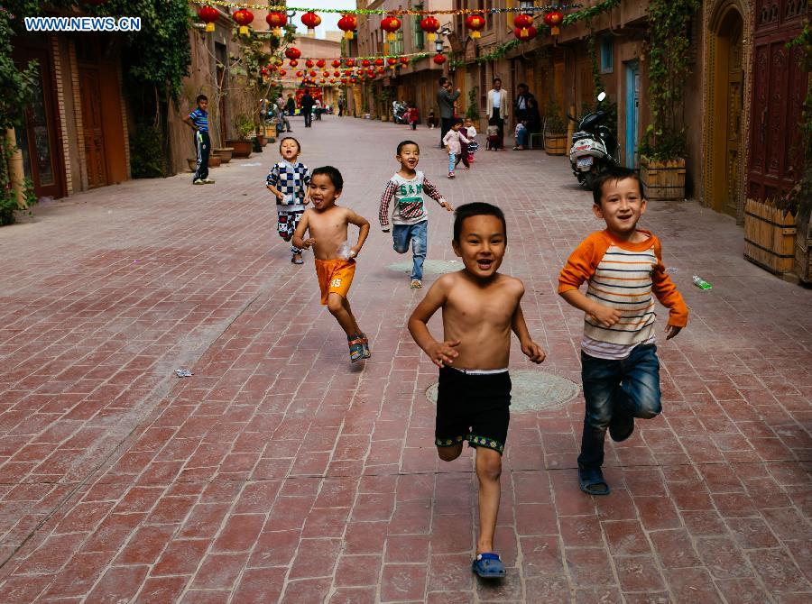 Daily life in old town of Kashgar in Xinjiang