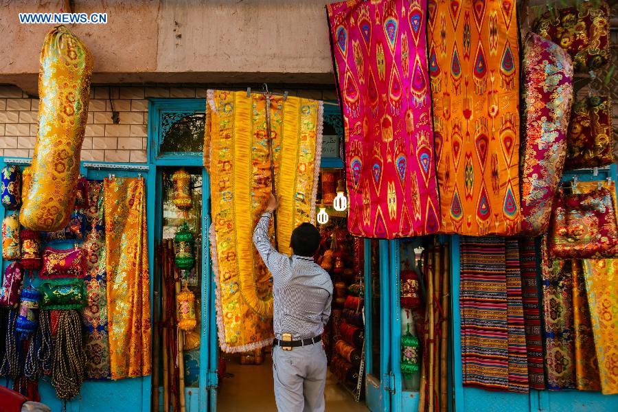 Daily life in old town of Kashgar in Xinjiang