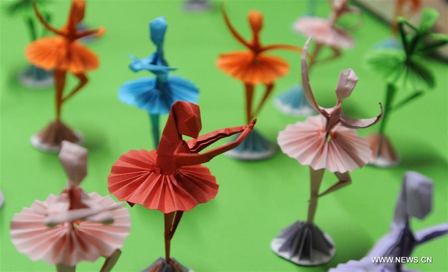 Chinese folk art: origami dancers