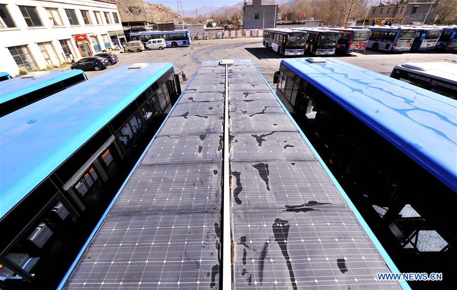First solar powered public bus operates in Tibet