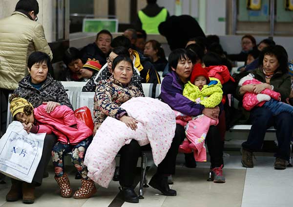 Thousands of kids fall ill with the flu in Beijing