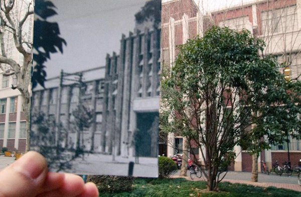 Now and then photos of Shanghai Jiaotong University