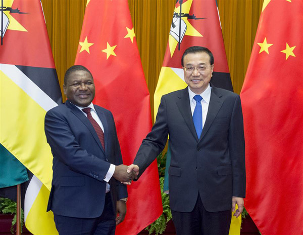 Chinese premier meets Mozambican president