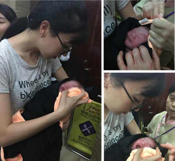 Netizens go crazy for beautiful young doctor who helps woman give birth in shopping mall