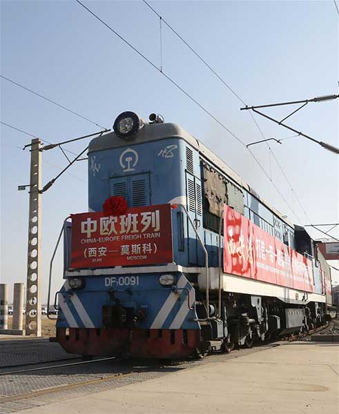 Xi'an launches freight train service to Moscow