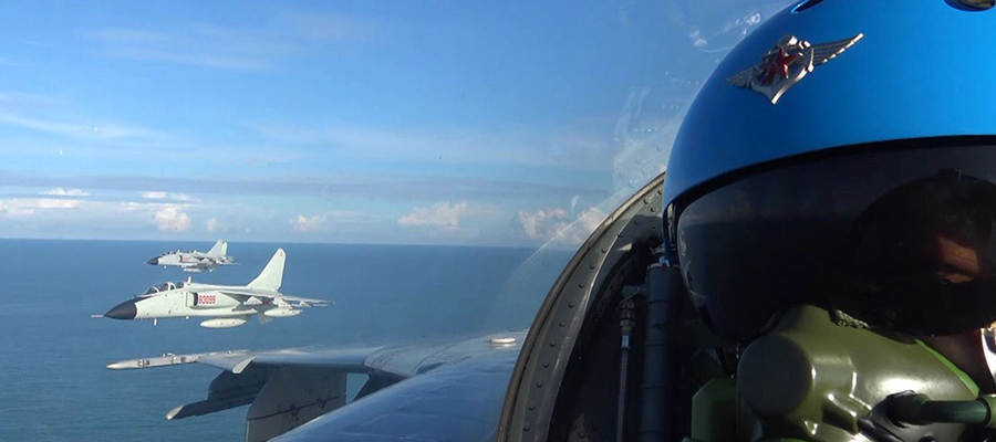 PLA South China Sea Fleet conduct advanced flight training