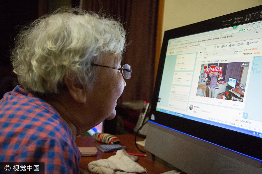 Chinese granny gooner makes a name online