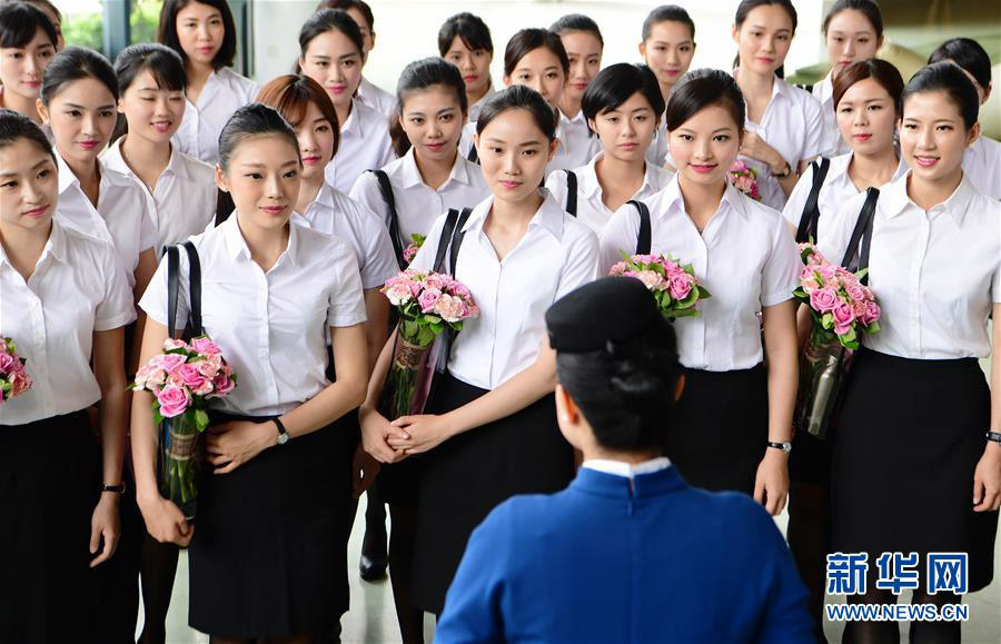 First Xiamen Airlines Taiwan cabin crew put best foot forward