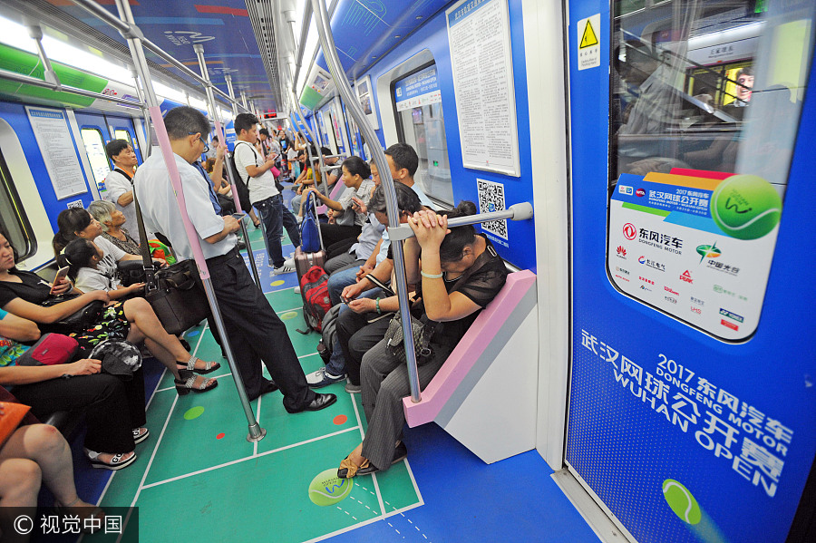 Special subway train for Wuhan Open ready to serve