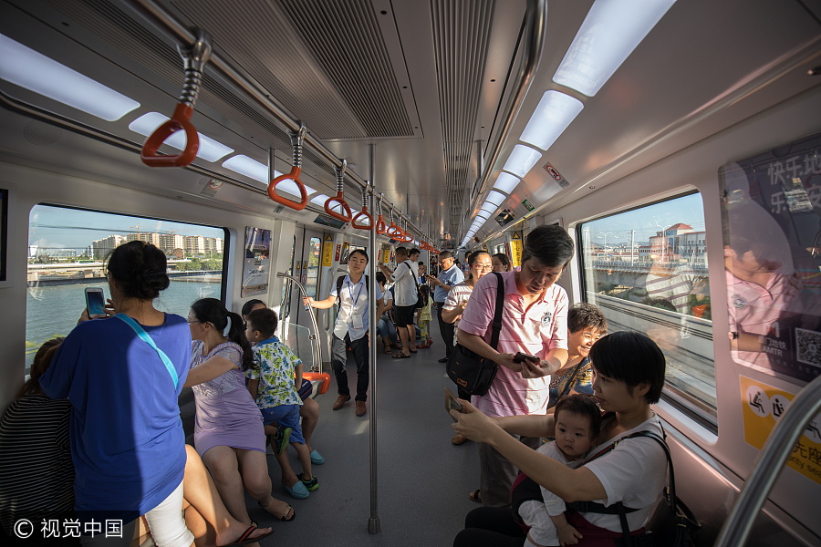 Sea-view subway complets 6-day test operation in Xiamen
