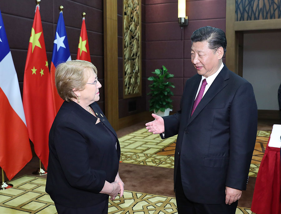Xi, Bachelet witness upgrade of China-Chile FTA