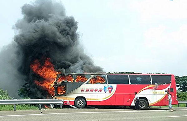 Drunk driving blamed for Taiwan bus accident