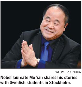Mo Yan honors the writers he calls his teachers