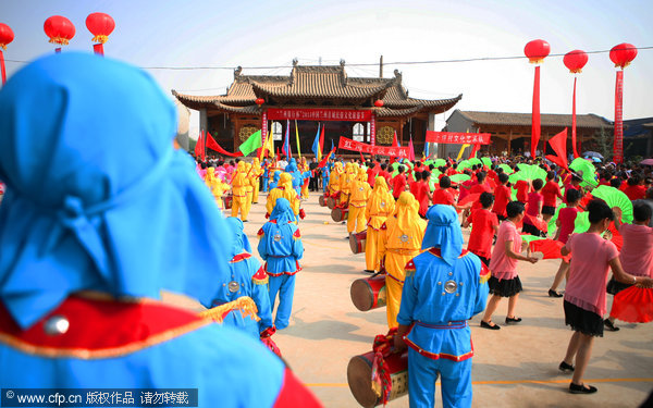 Qingcheng folk art attracts visitors